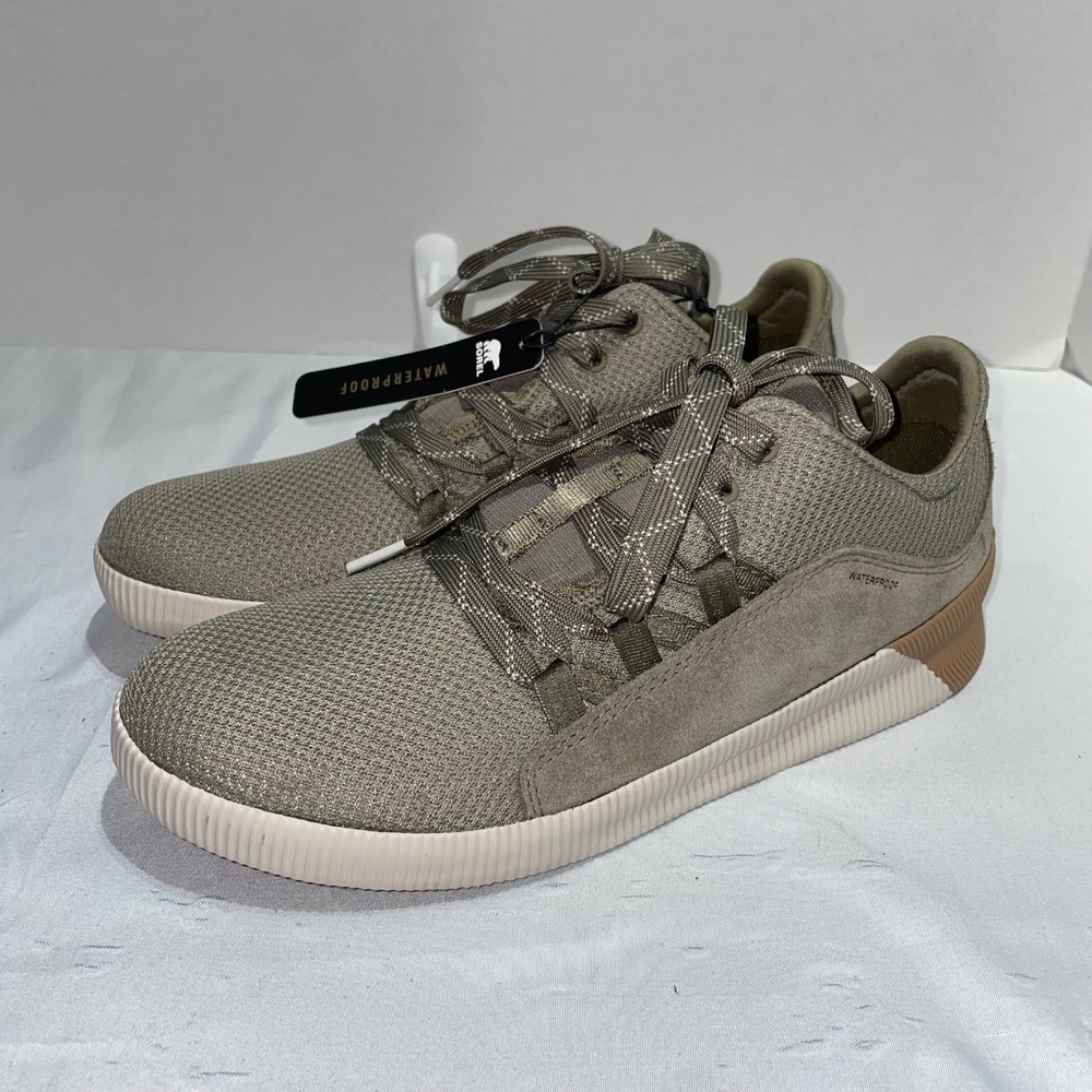 Sorel Out N About Low Waterproof Sneakers‎ Sage Gum NL4090-365 Womens 8.5